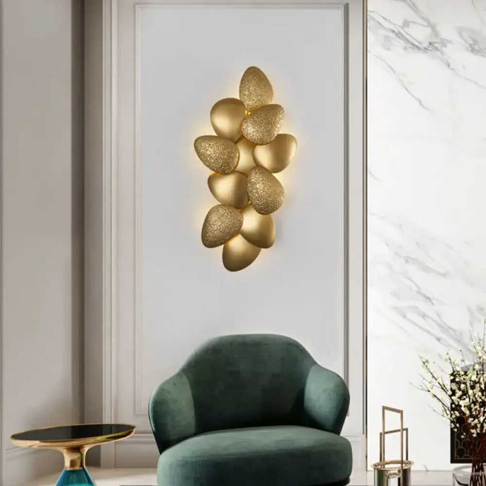 Modern stainless steel squama wall light gold bedroom sconce
