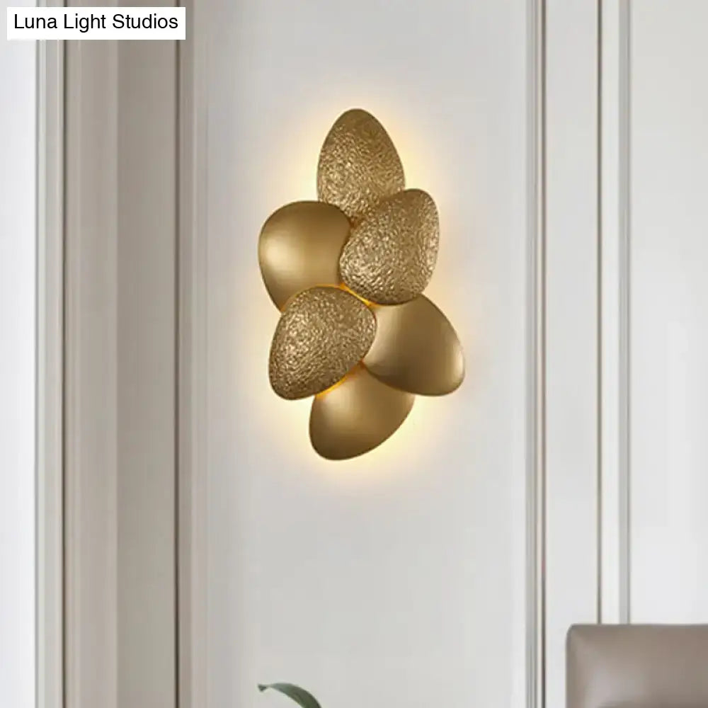 Modern stainless steel squama wall light gold bedroom sconce