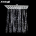 Modern stainless steel square ceiling rain shower head bathroom accessory