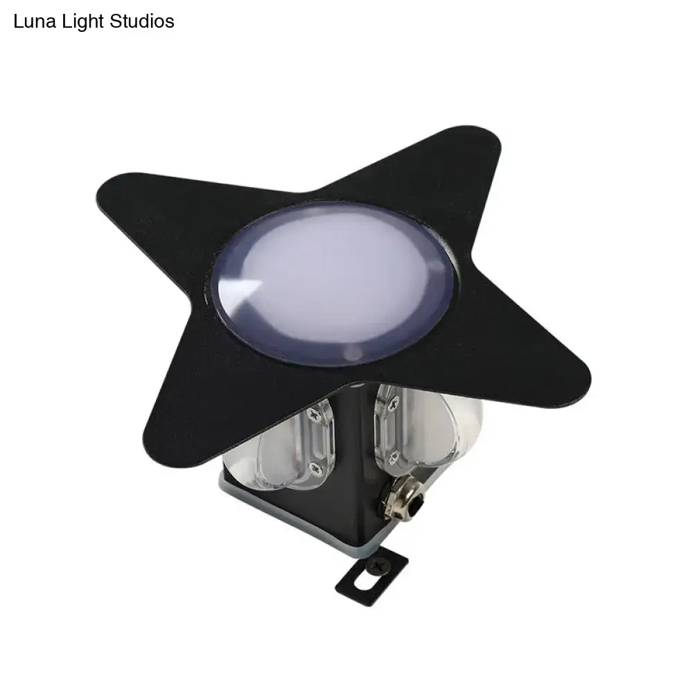 Modern star petals outdoor wall sconces – warm yellow led garden light
