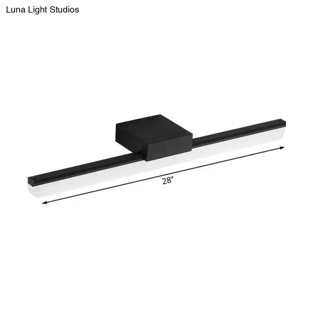 Modern style black & white led wall light bedroom linear sconce