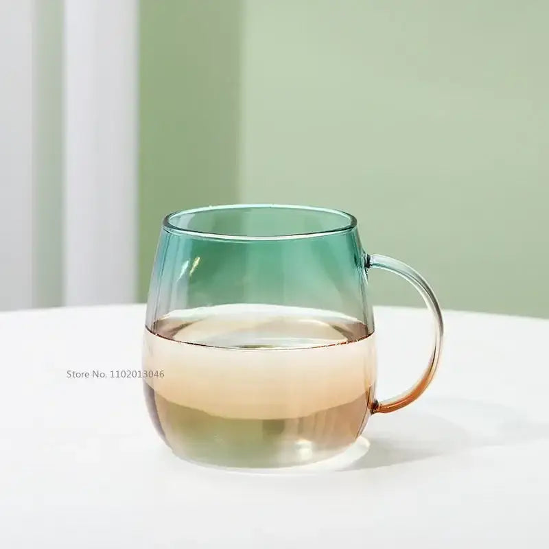 Modern teal and gold glass teapot set kitchen infused water jug