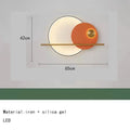 Modern teal & gold led wall sconce bedroom circular wall art