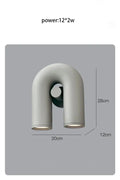 Modern terracotta led u-shaped wall lamp for living room lighting