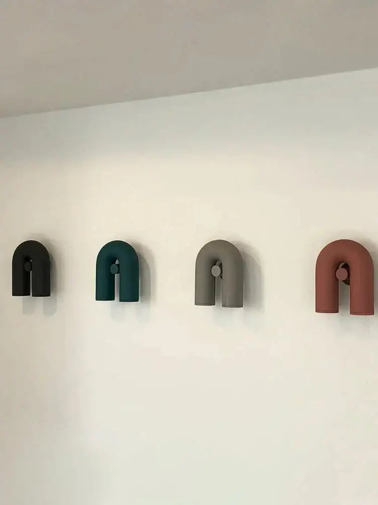 Modern terracotta led u-shaped wall lamp for living room staircase