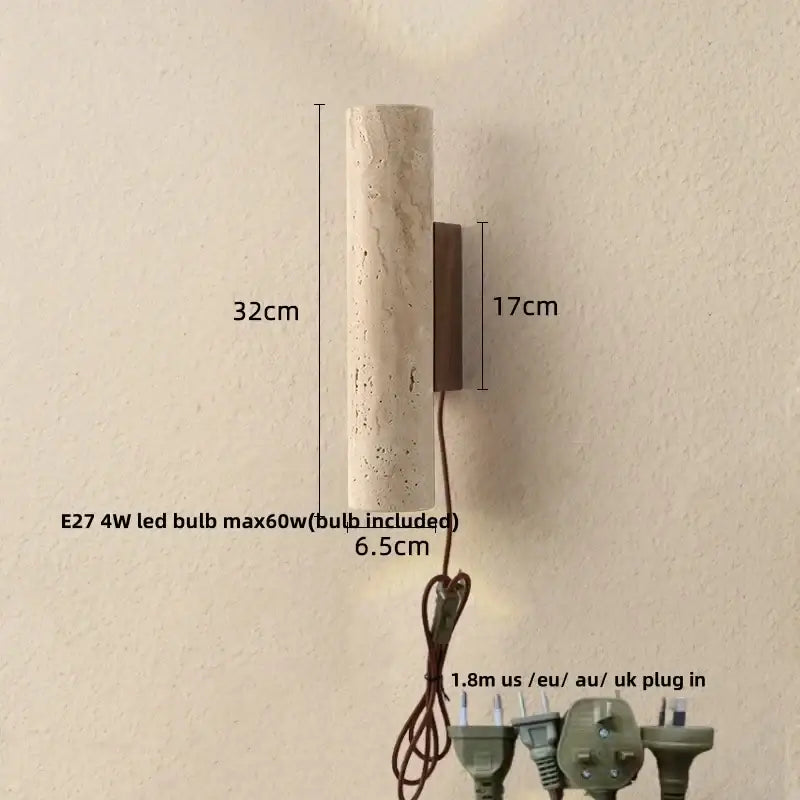 Modern terrazzo concrete led wall sconce bathroom light