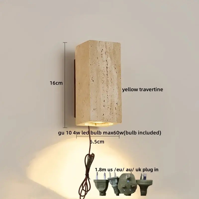 Modern terrazzo concrete led wall sconce bathroom light