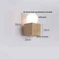 Modern terrazzo cube led wall light fixture bedroom sconce