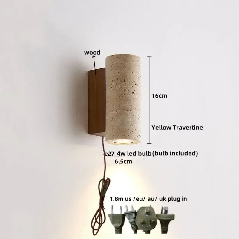 Modern terrazzo cube led wall light fixture bedroom sconce