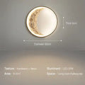 Modern textured crescent moon wall lamp for bedroom