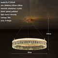 Modern three tier gold crystal led chandelier dining room light