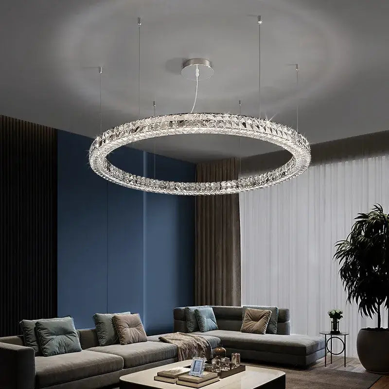 Modern three tiered decorbites crystal led chandelier living room