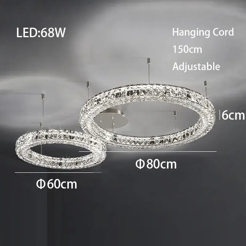 Modern three tiered decorbites crystal led chandelier living room