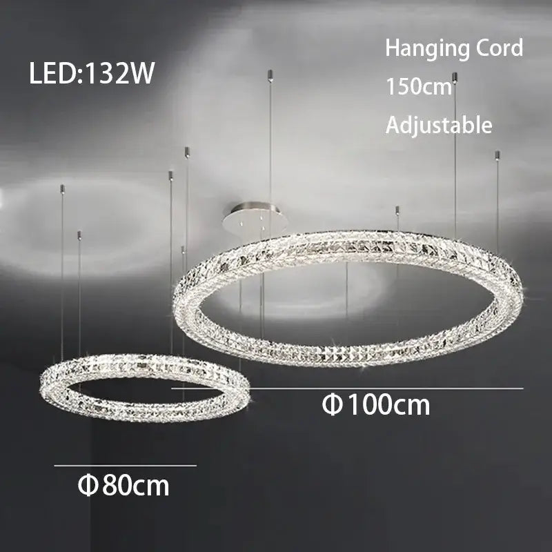 Modern three tiered decorbites crystal led chandelier living room