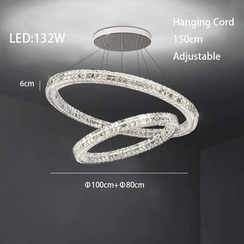 Modern three tiered decorbites crystal led chandelier living room