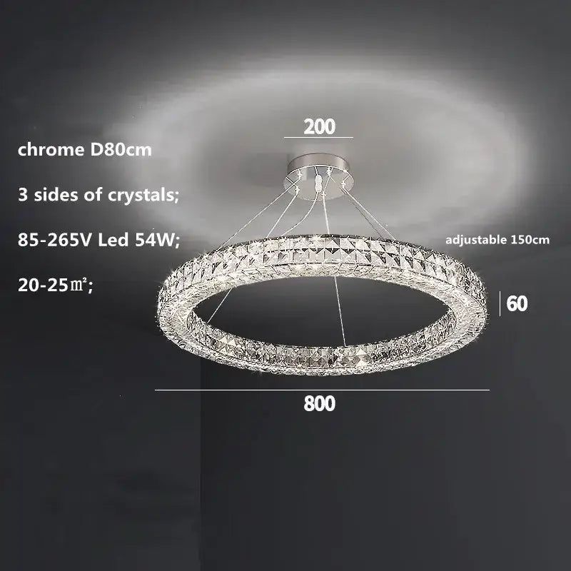 Modern three tiered decorbites crystal led chandelier living room