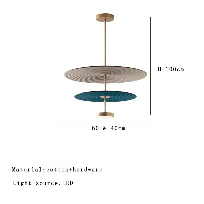 Modern tiered cotton round led pendant lights bedroom art decor