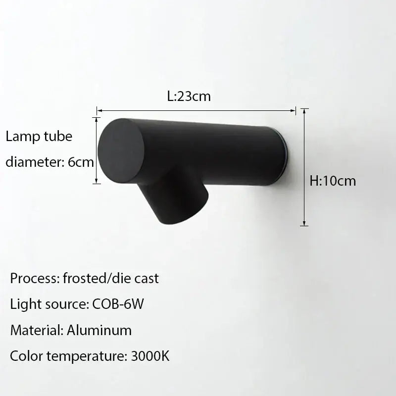 Modern tree branch black & white led wall sconce living room light
