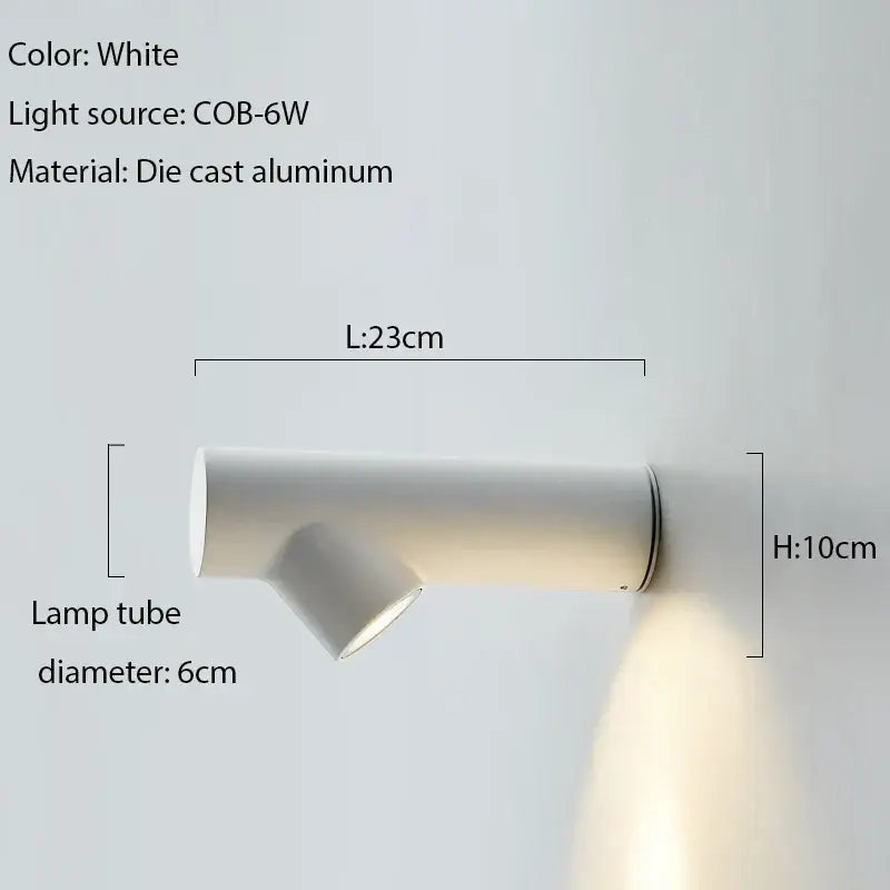 Modern tree branch black & white led wall sconce living room light