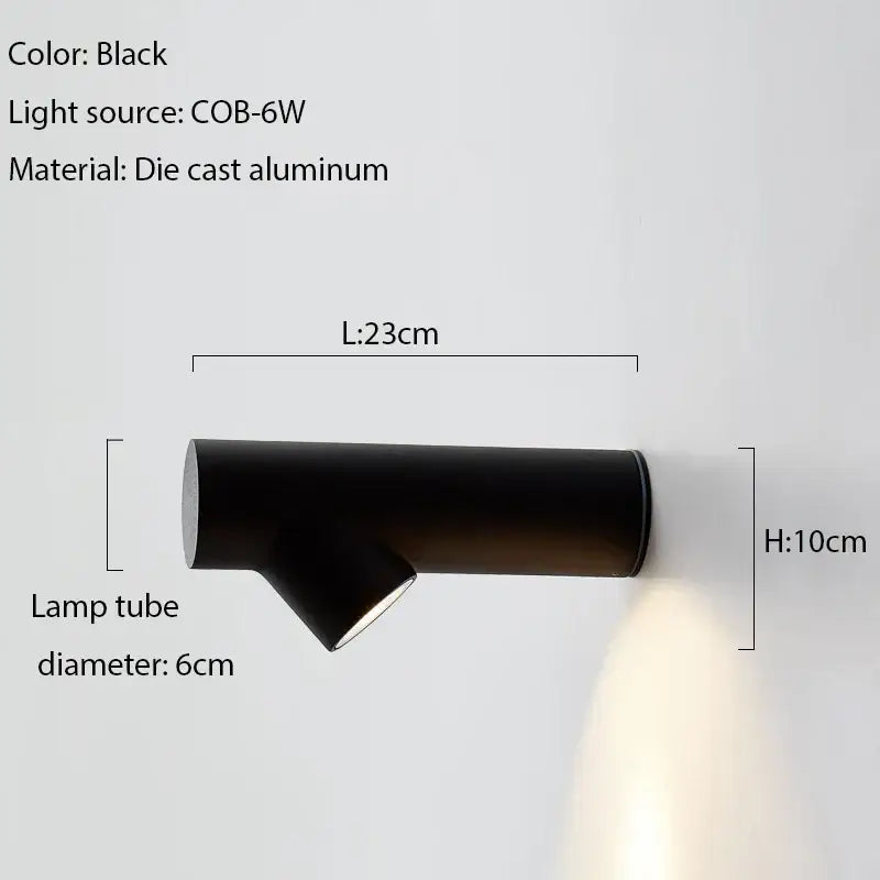 Modern tree branch black & white led wall sconce living room light