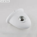 Modern triangle white and chrome bedroom wall sconce lamp