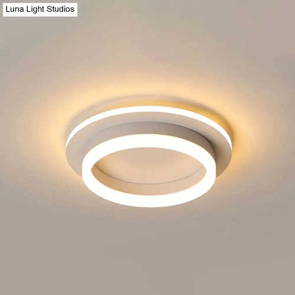 Modern tricolor ring led flush mount ceiling light for bedroom