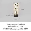 Modern twisted black & white led wall lamps bedroom lighting