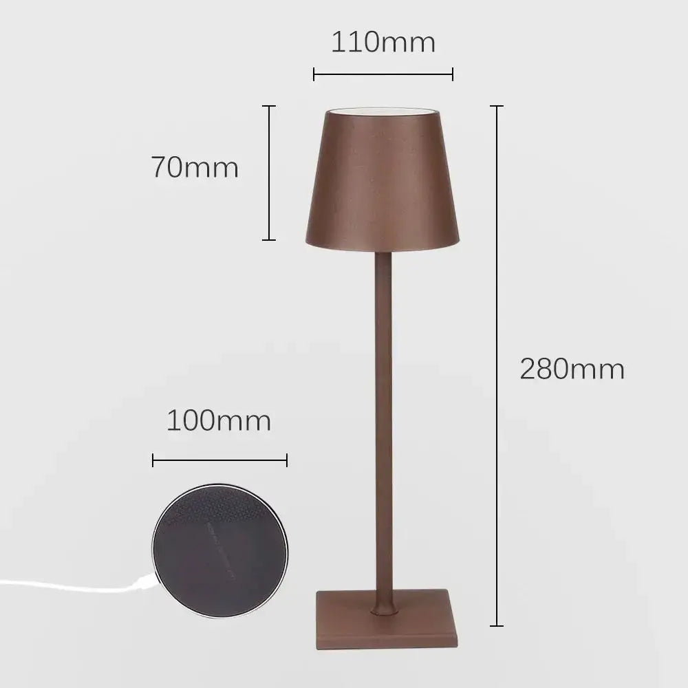 Modern usb rechargeable acrylic table lamp for bedroom and living room