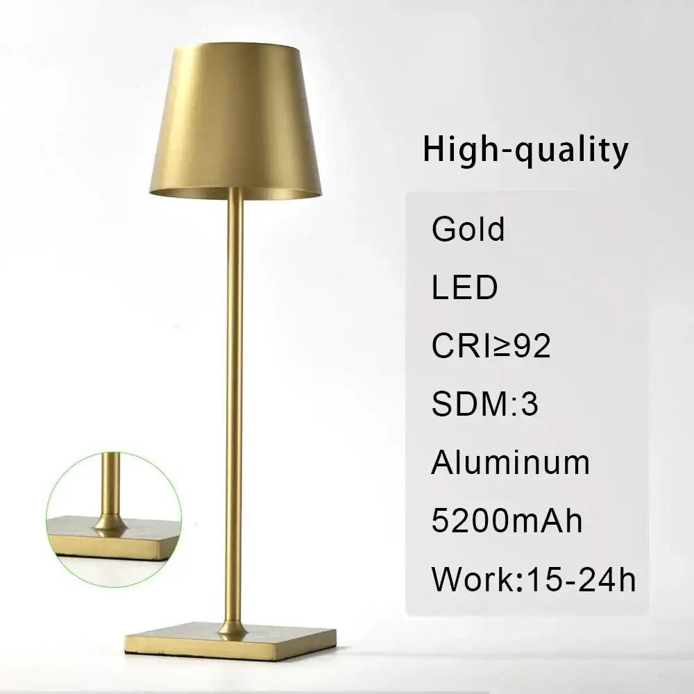 Modern usb rechargeable acrylic table lamp for bedroom and living room
