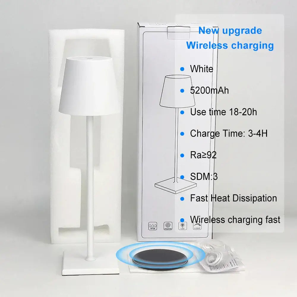 Modern usb rechargeable acrylic table lamp for bedroom and living room