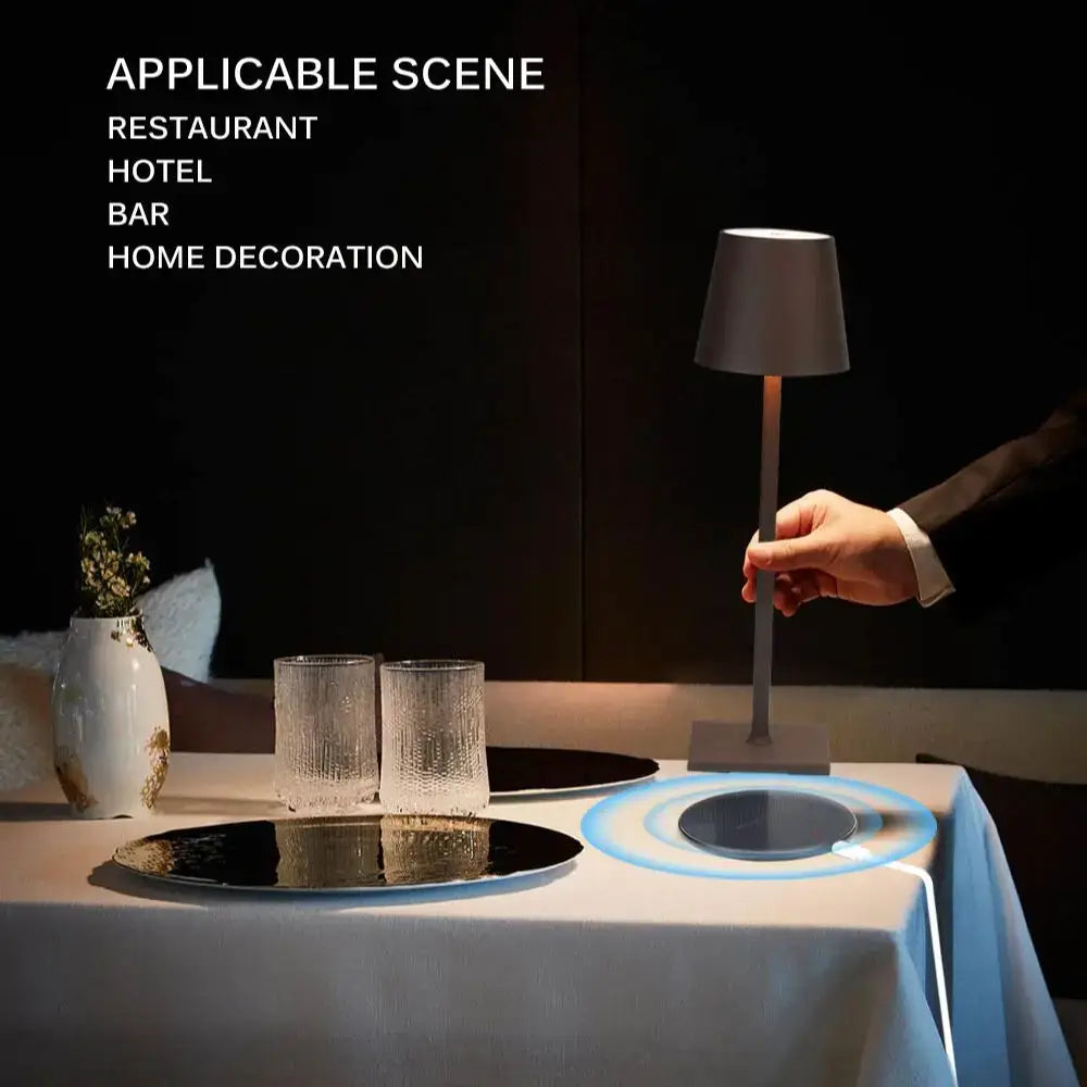 Modern usb rechargeable acrylic table lamp for bedroom and living room