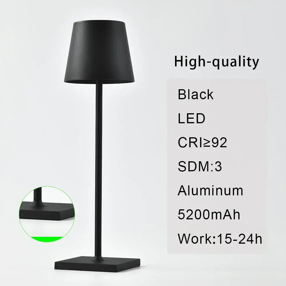 Modern usb rechargeable acrylic table lamp for bedroom and living room