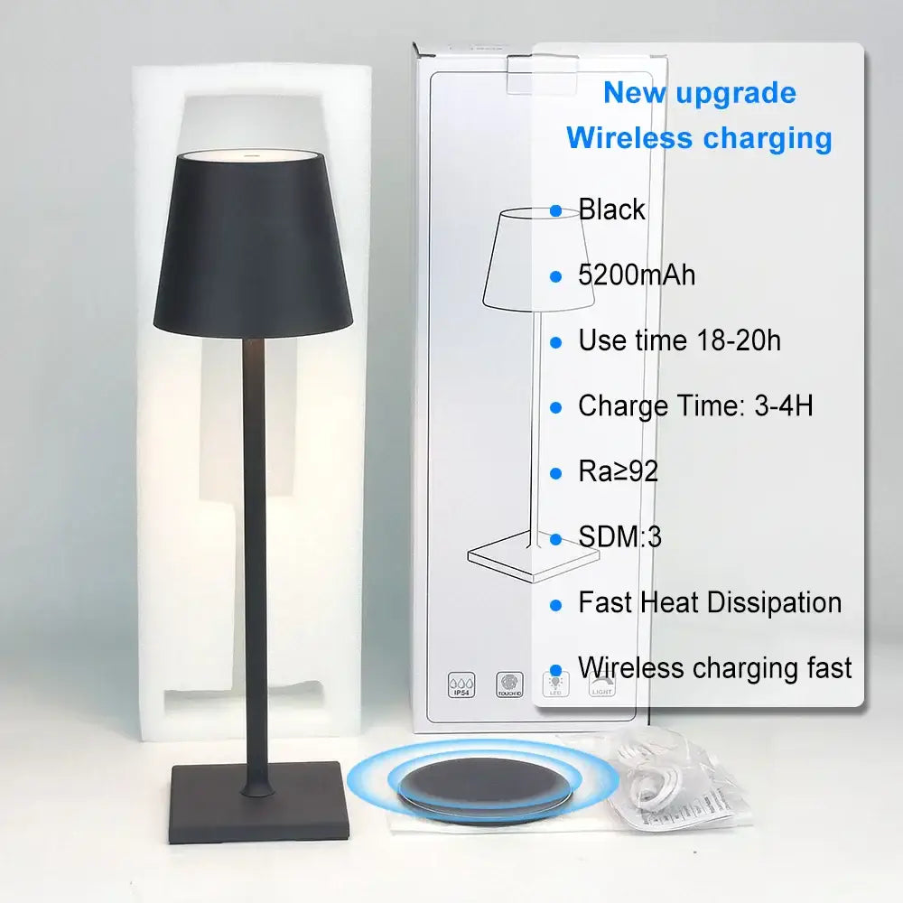 Modern usb rechargeable acrylic table lamp for bedroom and living room