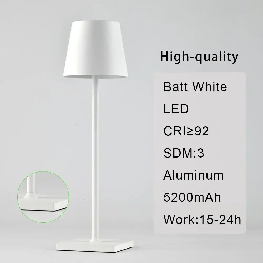 Modern usb rechargeable acrylic table lamp for bedroom and living room