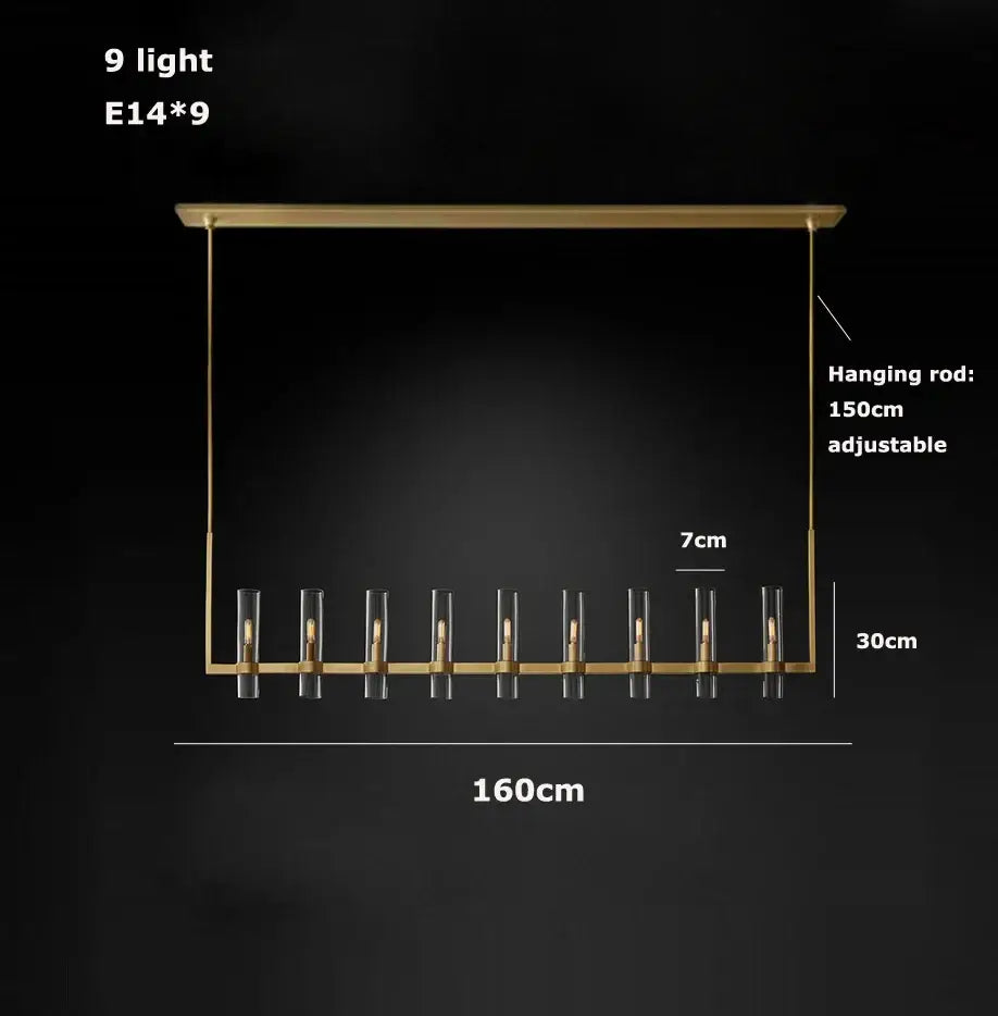 Modern vintage gold 2-layer chandelier lighting for dining room