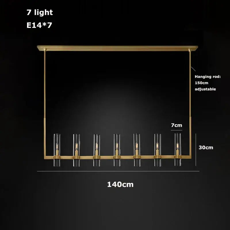 Modern vintage gold 2-layer chandelier lighting for dining room