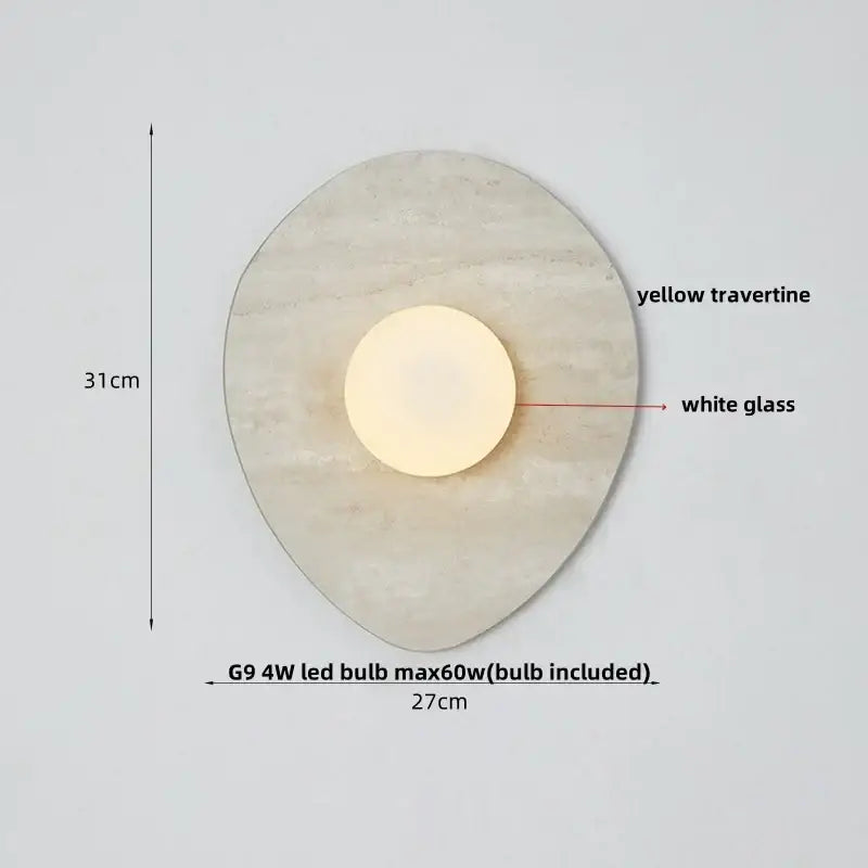 Modern wabi sabi black & cream resin led wall lamp bedroom light