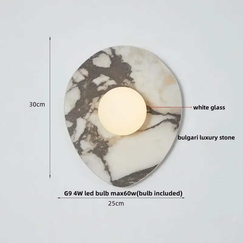 Modern wabi sabi black & cream resin led wall lamp bedroom light
