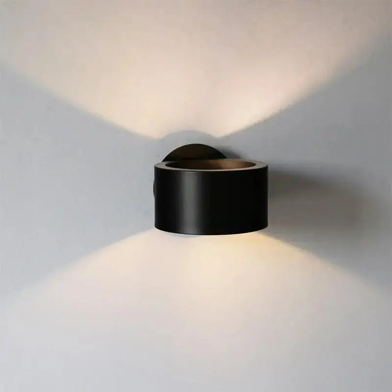 Modern black & gold wall lamp bedroom segmented sconce