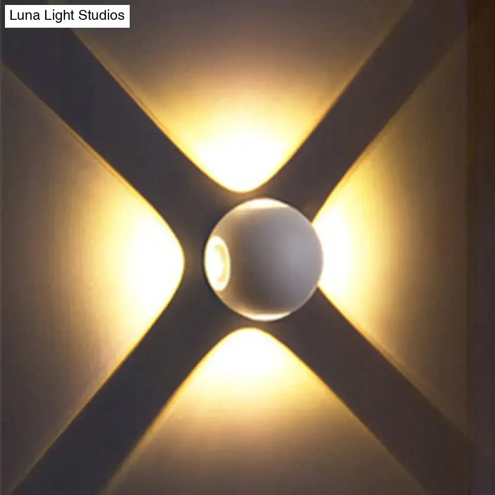 Modern white 4 light dome wall sconce bedroom 110v-120v lamp