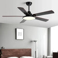Modern white 5 blade wooden ceiling fan light bedroom with remote