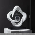 Modern white abstract resin sculpture living room glass sphere decor