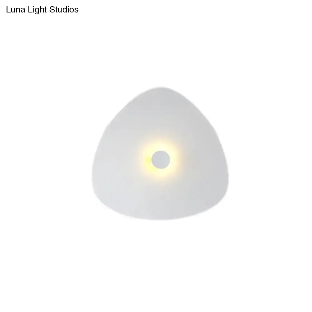 Modern white acrylic flaky sconce light bedroom wall fixture