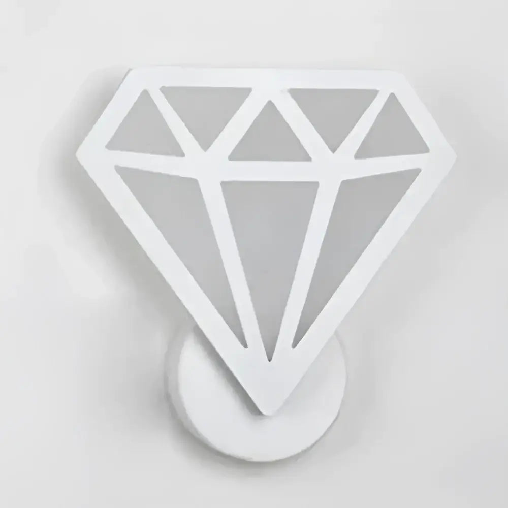 Modern white acrylic led wall sconce – childrens bedroom decor