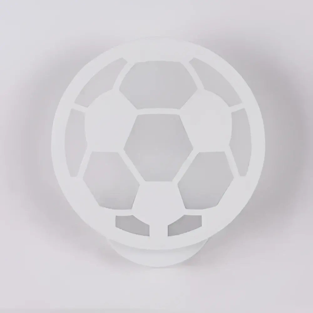 Modern white acrylic led wall sconce – childrens bedroom decor