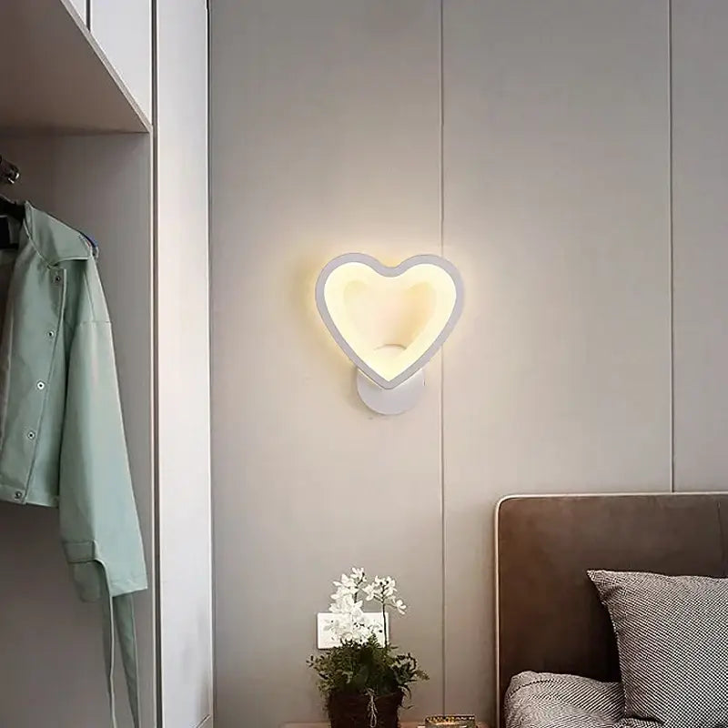 Modern white acrylic led wall sconce – childrens bedroom decor