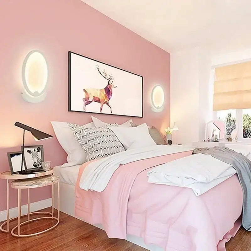 Modern white acrylic led wall sconce – childrens bedroom decor