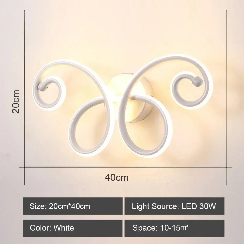 Modern white acrylic led wall sconce light for bedroom corridor