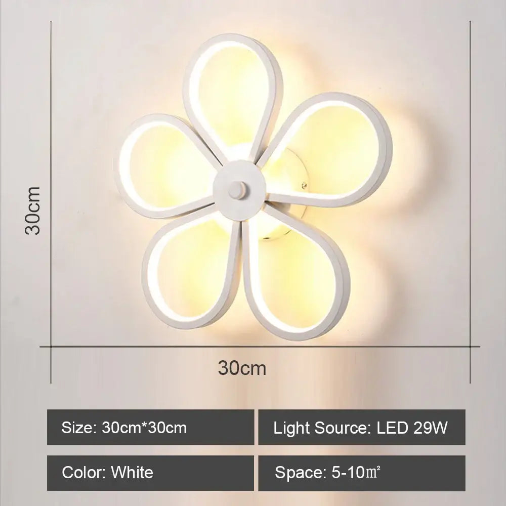 Modern white acrylic led wall sconce light for bedroom corridor