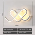 Modern white acrylic led wall sconce light for bedroom corridor